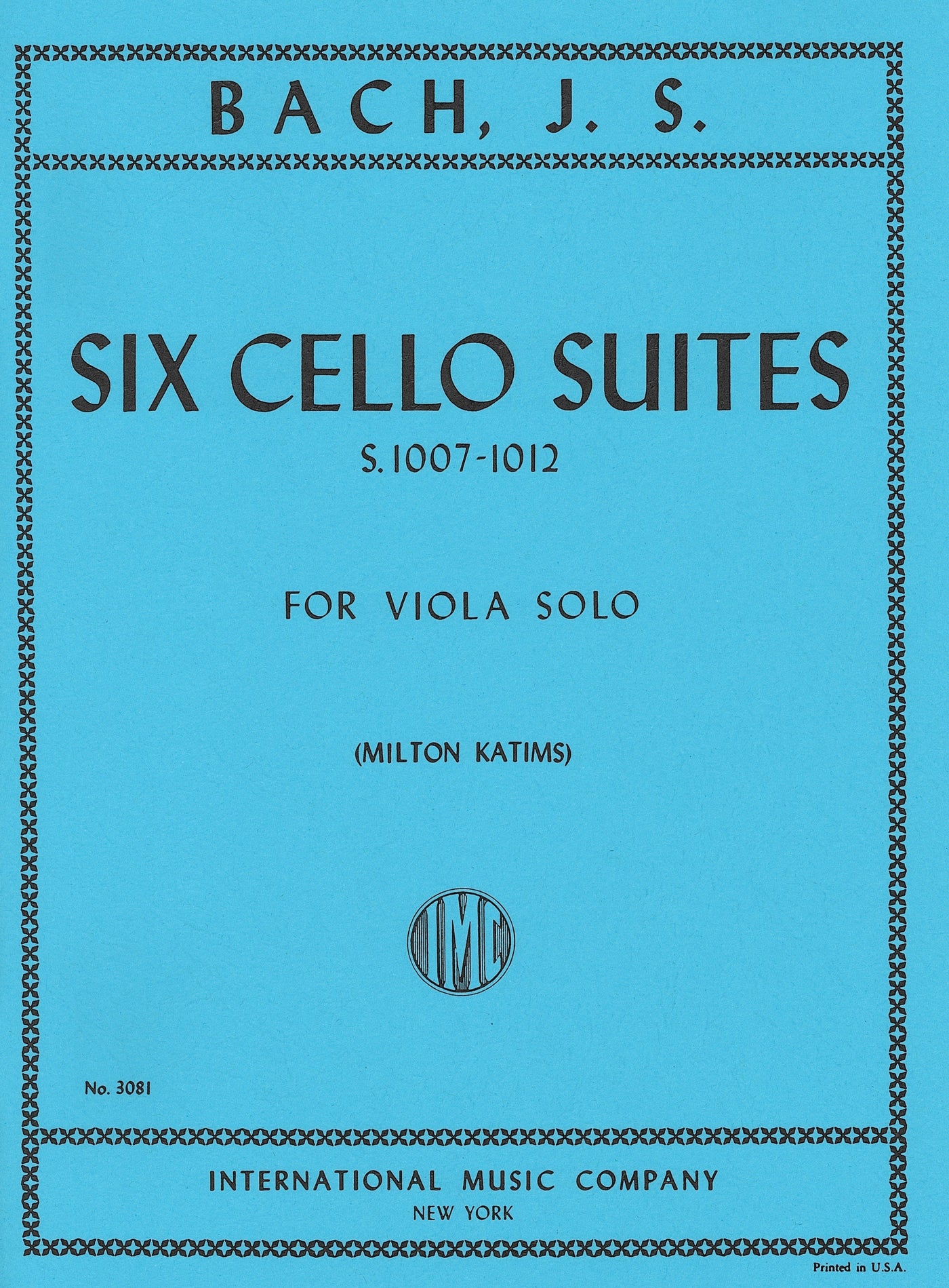 無伴奏チェロ組曲（S. 1007-1012）（ヴィオラ版）／6 Cello Suites S.1007-1012 (Viola)