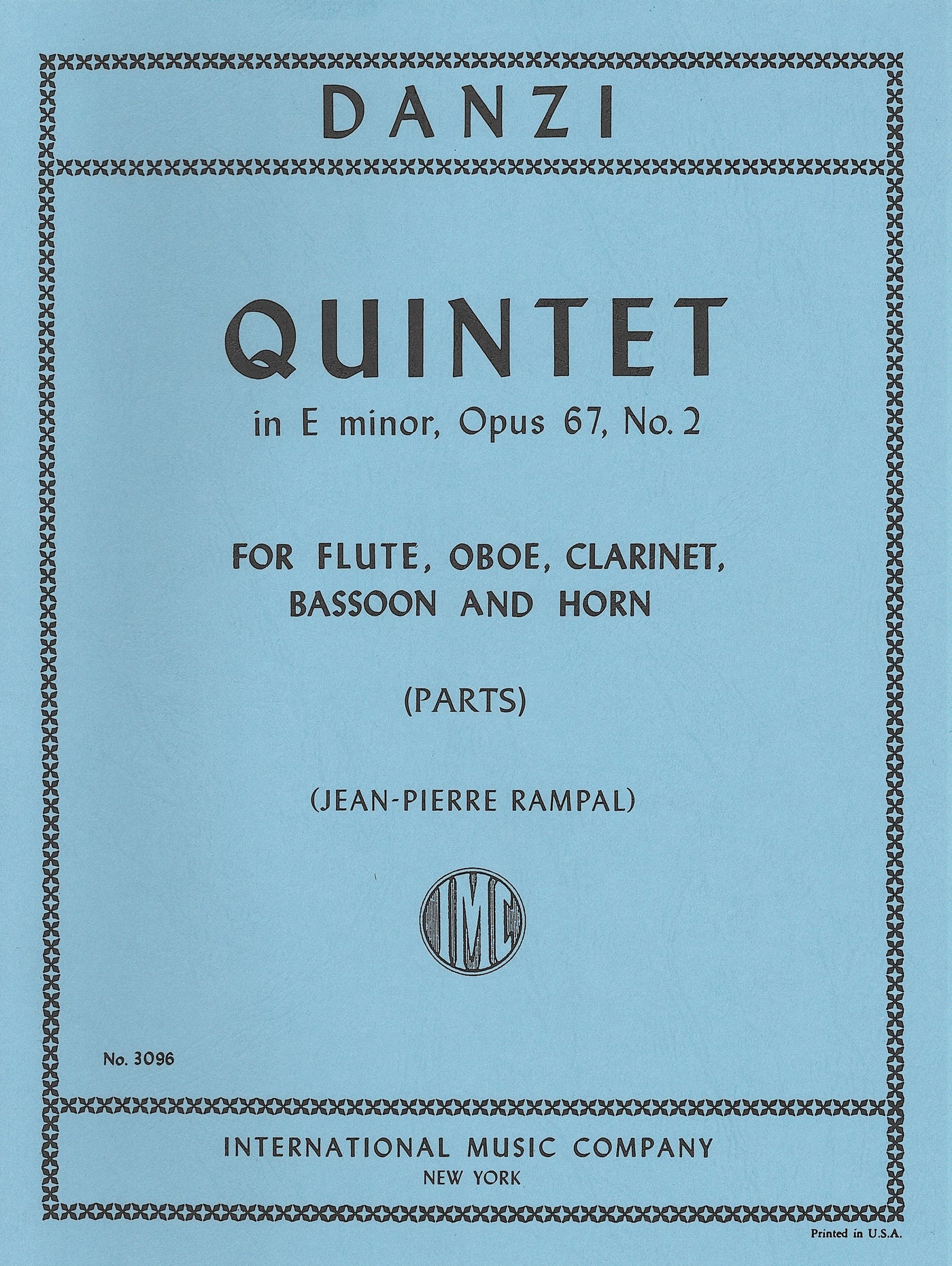 木管5重奏曲 ホ短調 Op.67-2（木管5重奏）／Quintet in E minor Opus 67 No. 2 (W.W. Quintet)