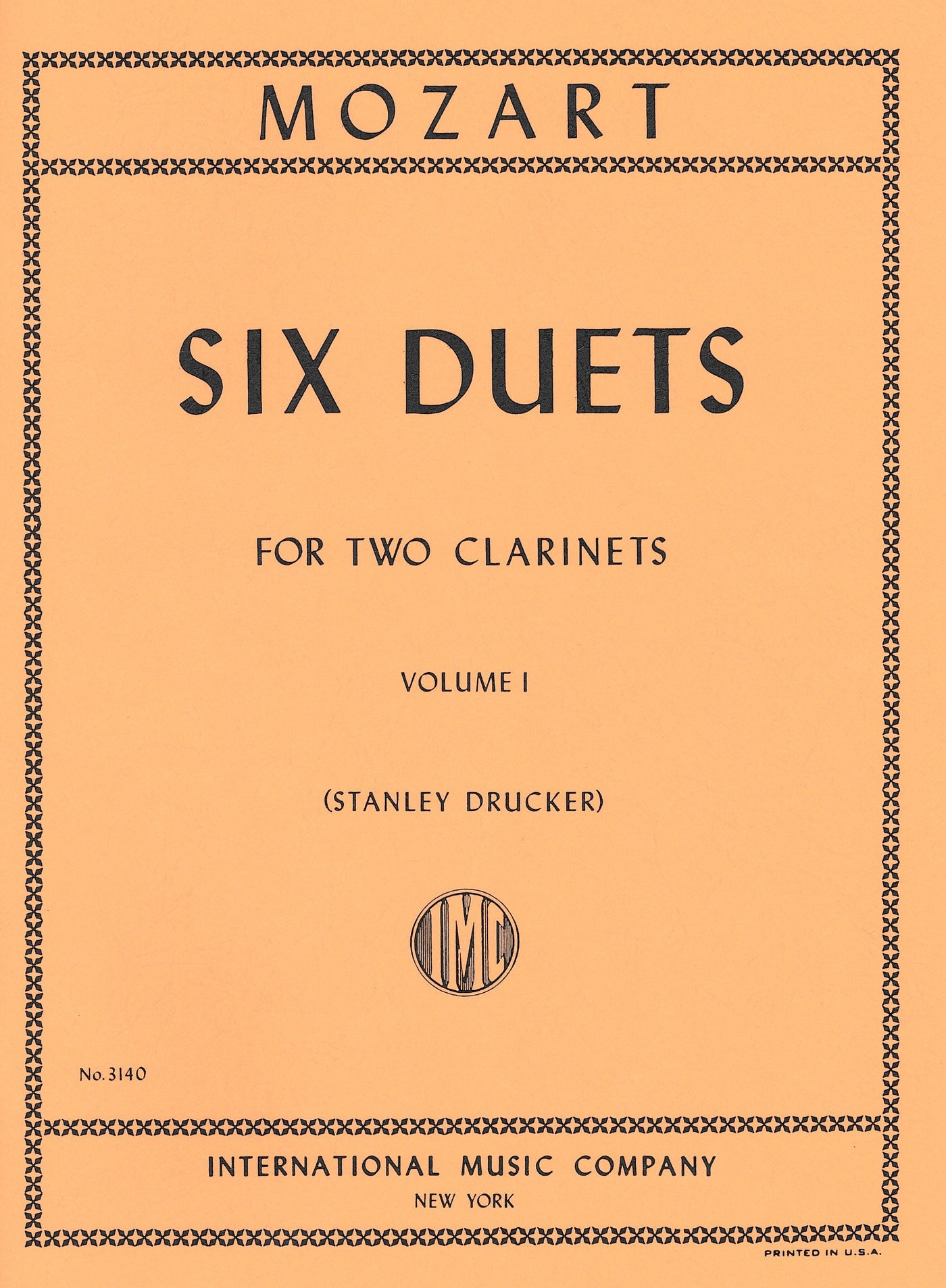 6つの2重奏曲 第1巻（クラリネットデュエット）／6 Duets Volume I (Clarinet Duet)