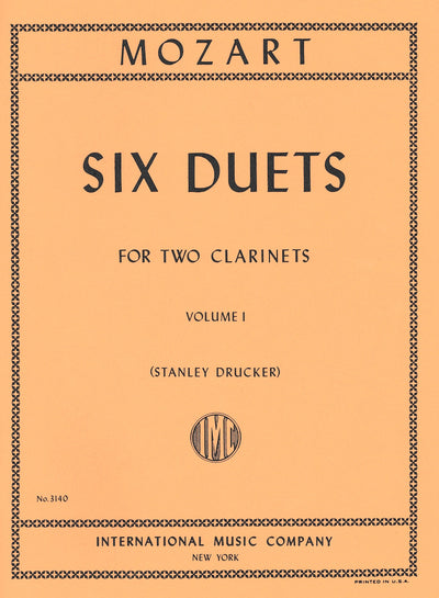 6つの2重奏曲 第1巻（クラリネットデュエット）／6 Duets Volume I (Clarinet Duet)