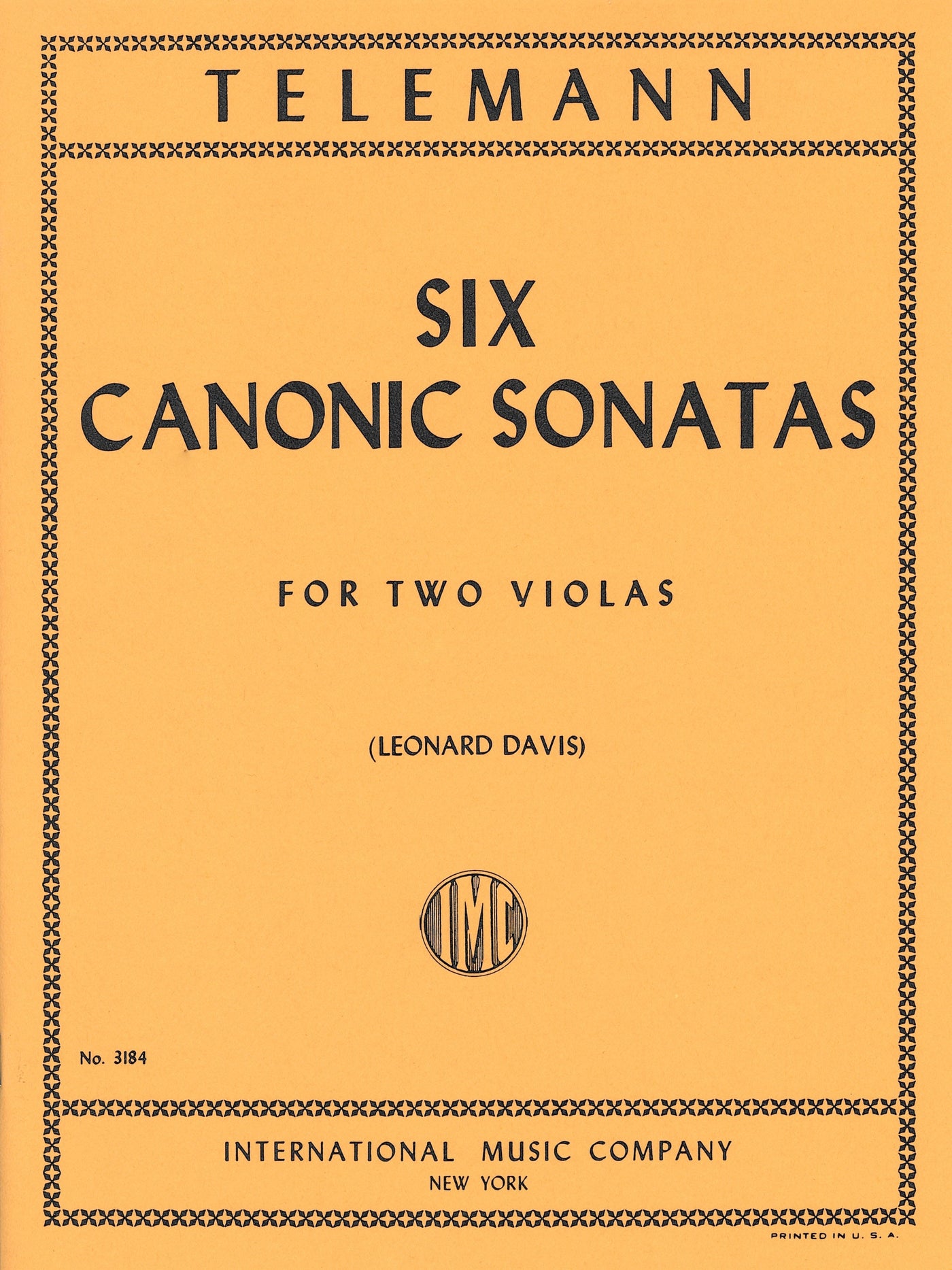 6つのカノン風ソナタ（ヴィオラデュエット）／6 Canonic Sonatas (Viola Duet)