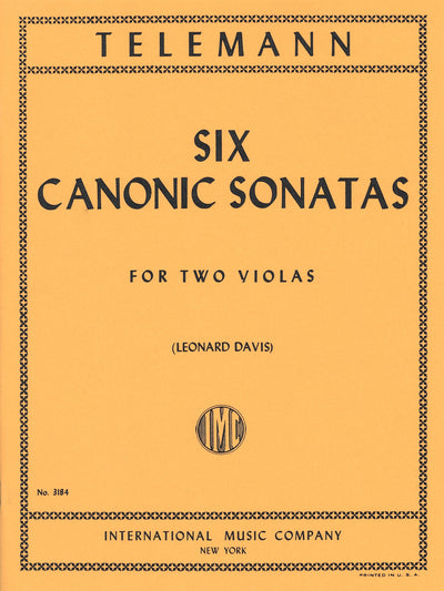 6つのカノン風ソナタ（ヴィオラデュエット）／6 Canonic Sonatas (Viola Duet)