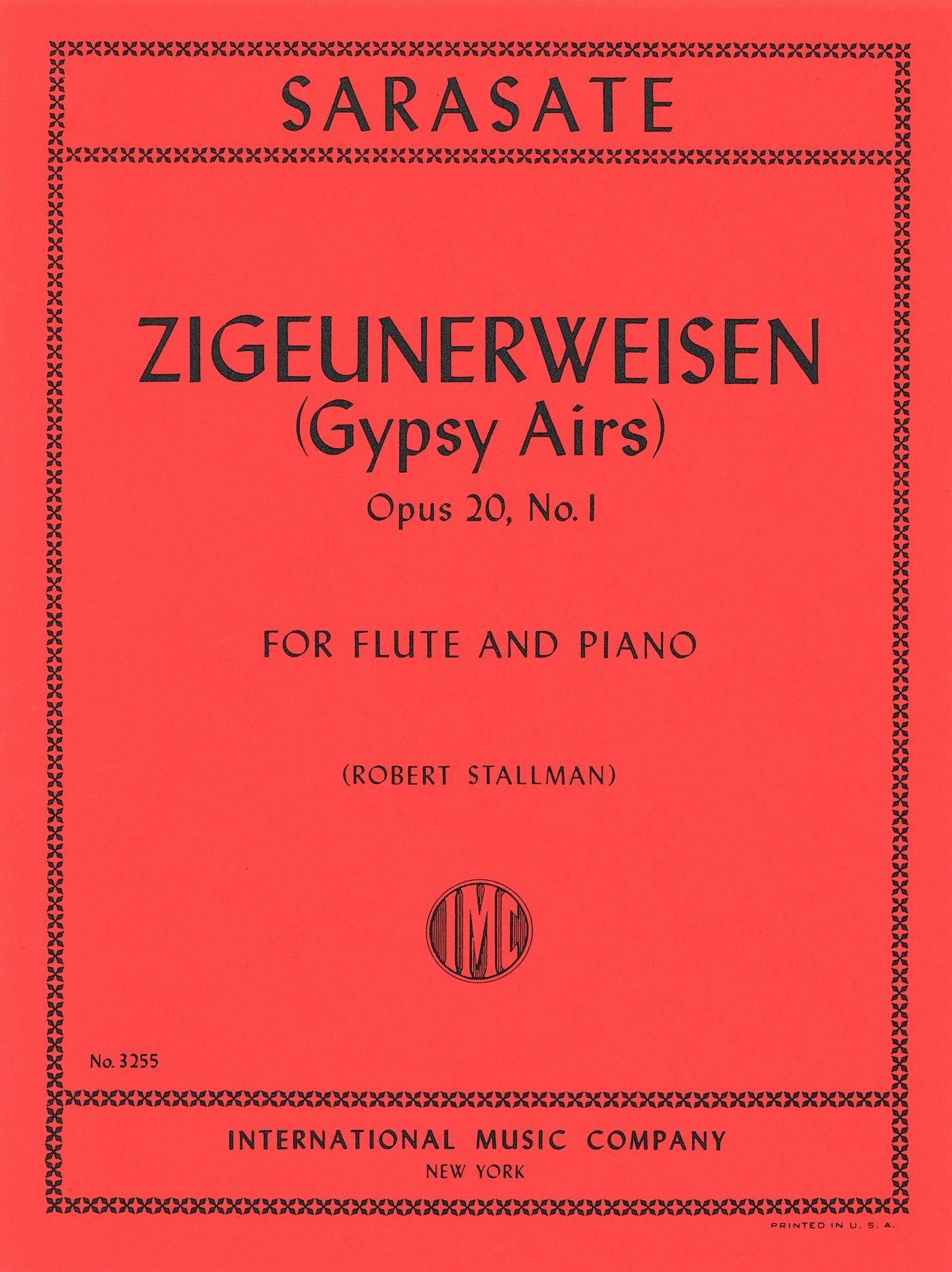 ツィゴイネルワイゼン（フルートソロ）／Zigeunerweisen Opus 20 No. 1 (Gypsy Airs)