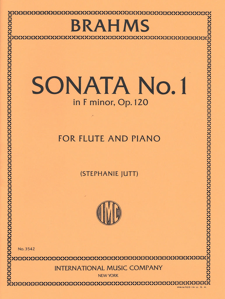 クラリネット・ソナタ第1番 ヘ短調 作品120（フルートソロ）／Sonata