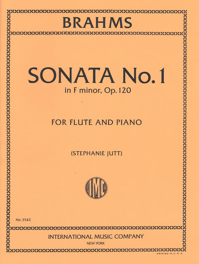 クラリネット・ソナタ第1番 ヘ短調 作品120（フルートソロ）／Sonata in F minor Opus 120 No. 1 (Flute & Piano)