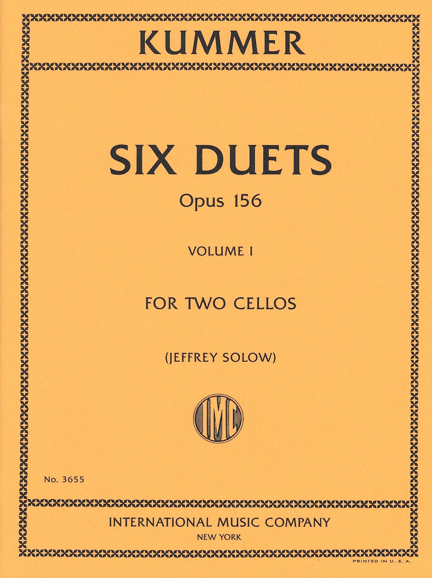 6つの2重奏曲 Op.156 第1巻（チェロデュエット）／6 Duets Opus 156 Volume I