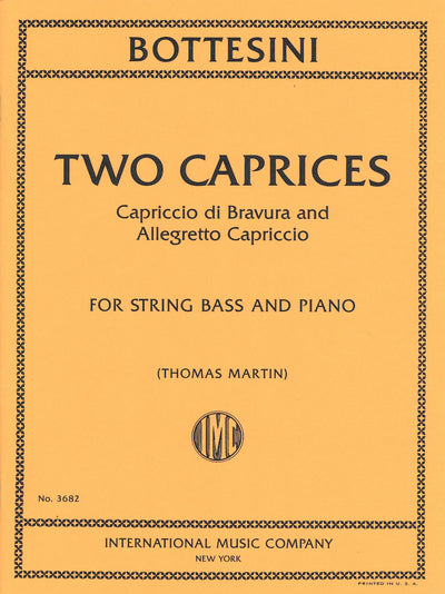 2つのカプリッチョ（2つのカプリス）（コントラバスソロ）／Two Caprices (String Bass & Piano)