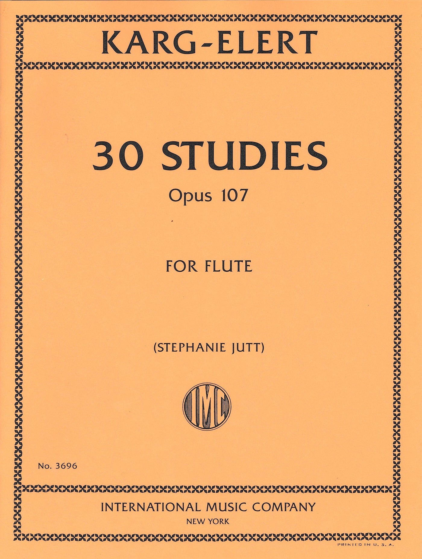 30の練習曲（奇想曲）作品107（フルート）／30 Studies Opus 107