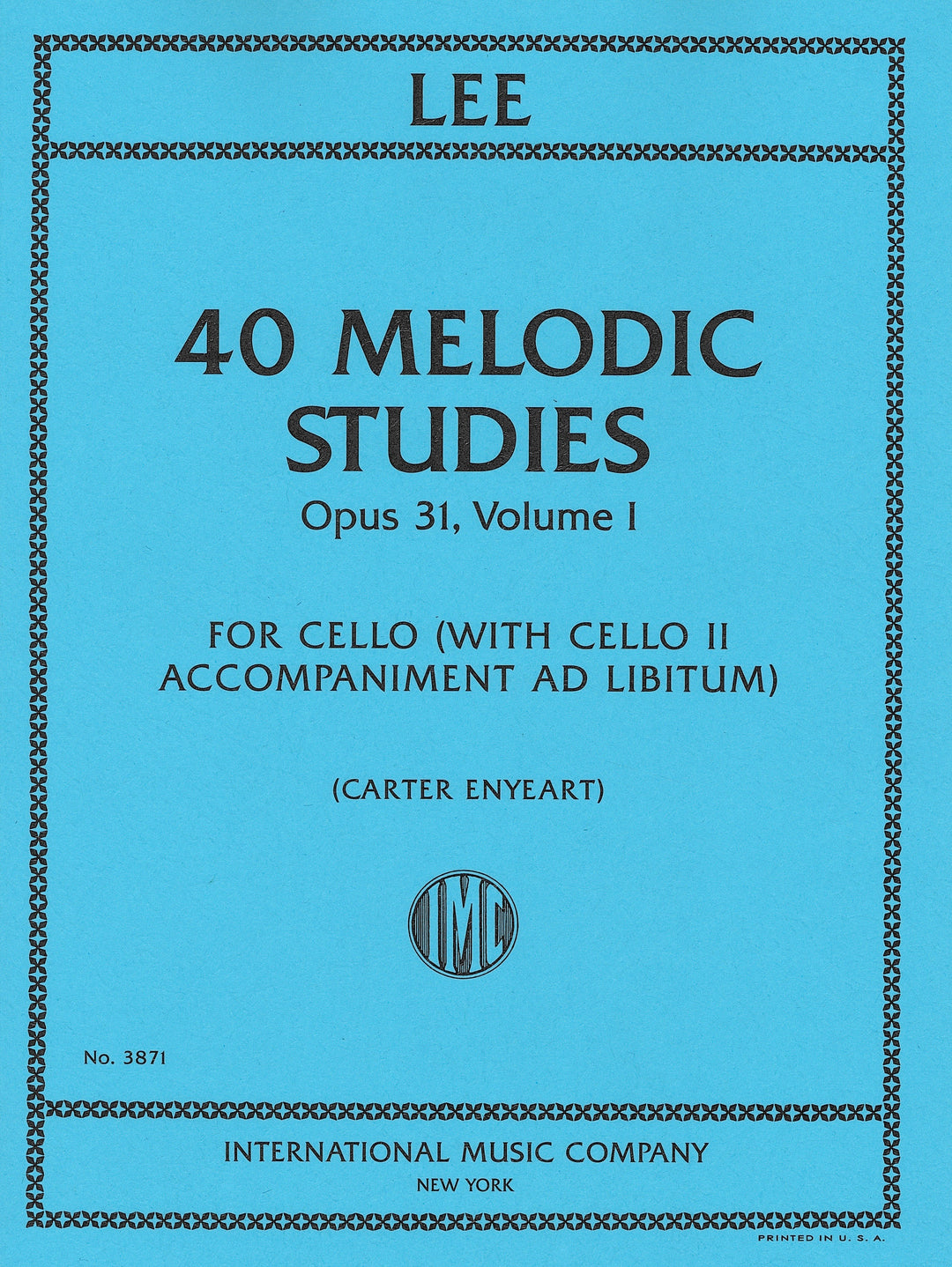 40の旋律的な練習曲 Op.31 第1巻（Cello Solo or Duet スコア無）／40