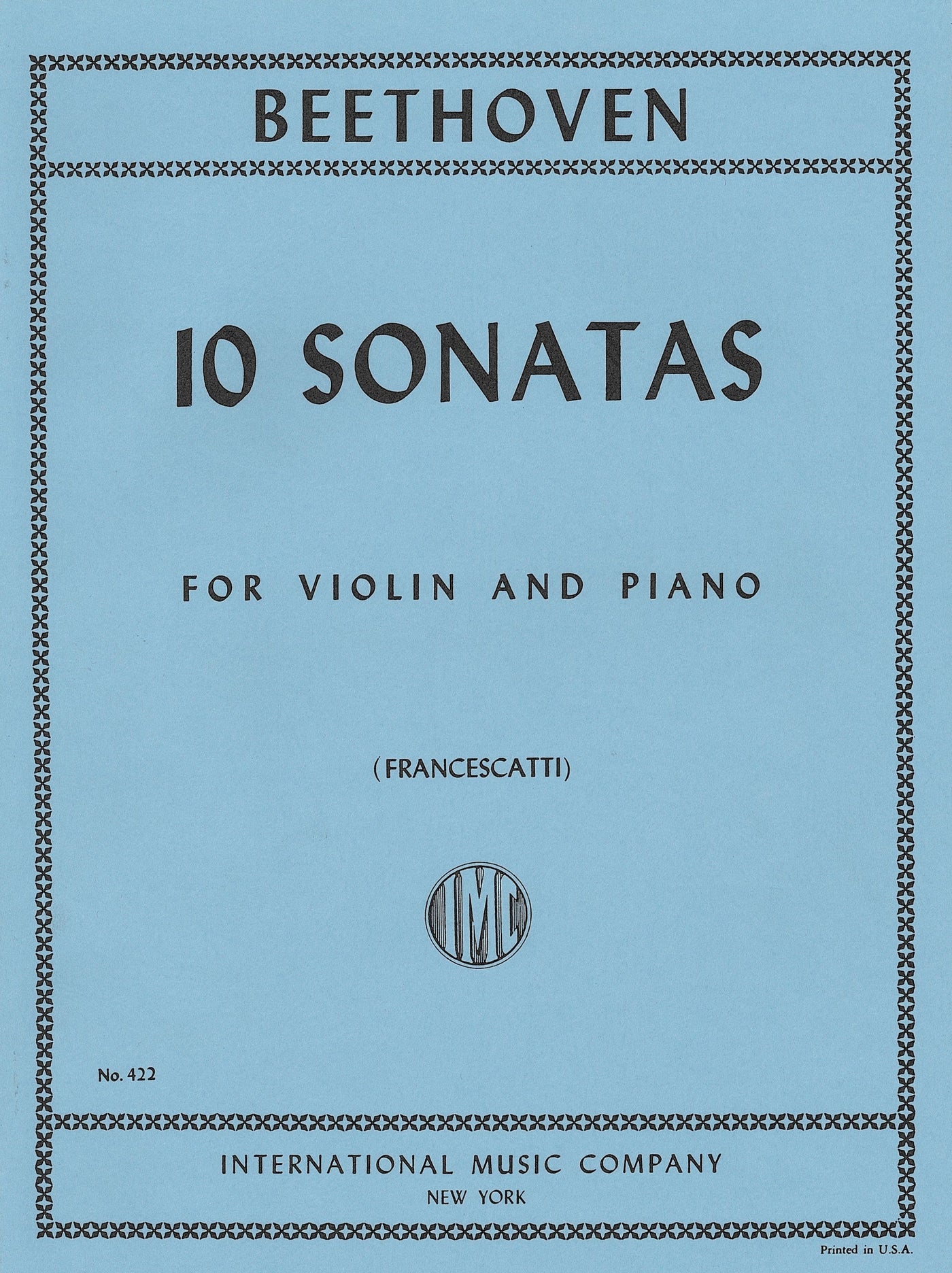 10のヴァイオリン・ソナタ集（フランチェスカッティ編）／10 Sonatas (Violin & Piano)