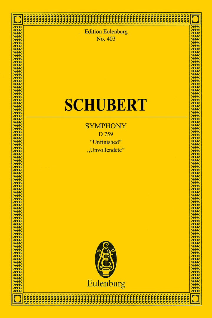 交響曲 第8番 ロ短調 D. 759 「未完成」（Study Score）／Symphony No