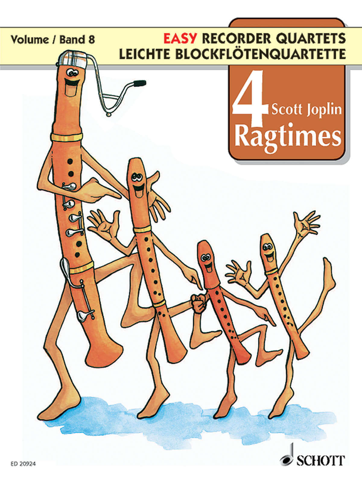 やさしいリコーダー４重奏曲集 第８巻／4 Scott Joplin Ragtimes (Easy Recorder Quartet)