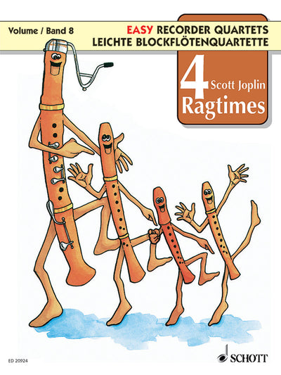 やさしいリコーダー４重奏曲集 第８巻／4 Scott Joplin Ragtimes (Easy Recorder Quartet)