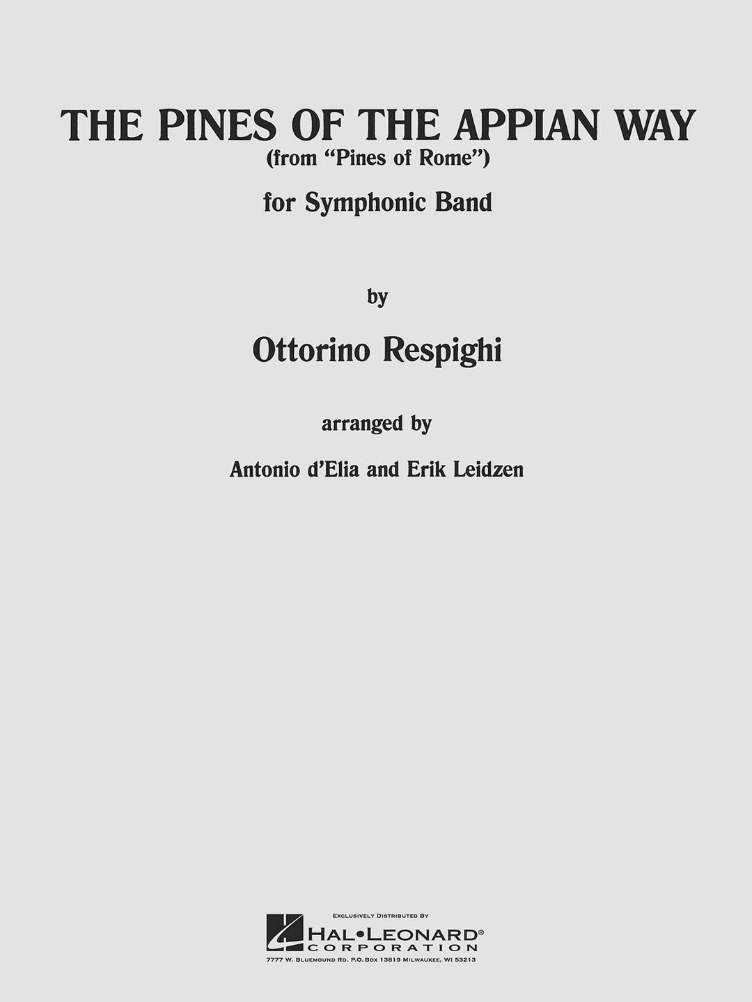 アッピア街道の松 「ローマの松」／Pines of The Appian Way Respighi