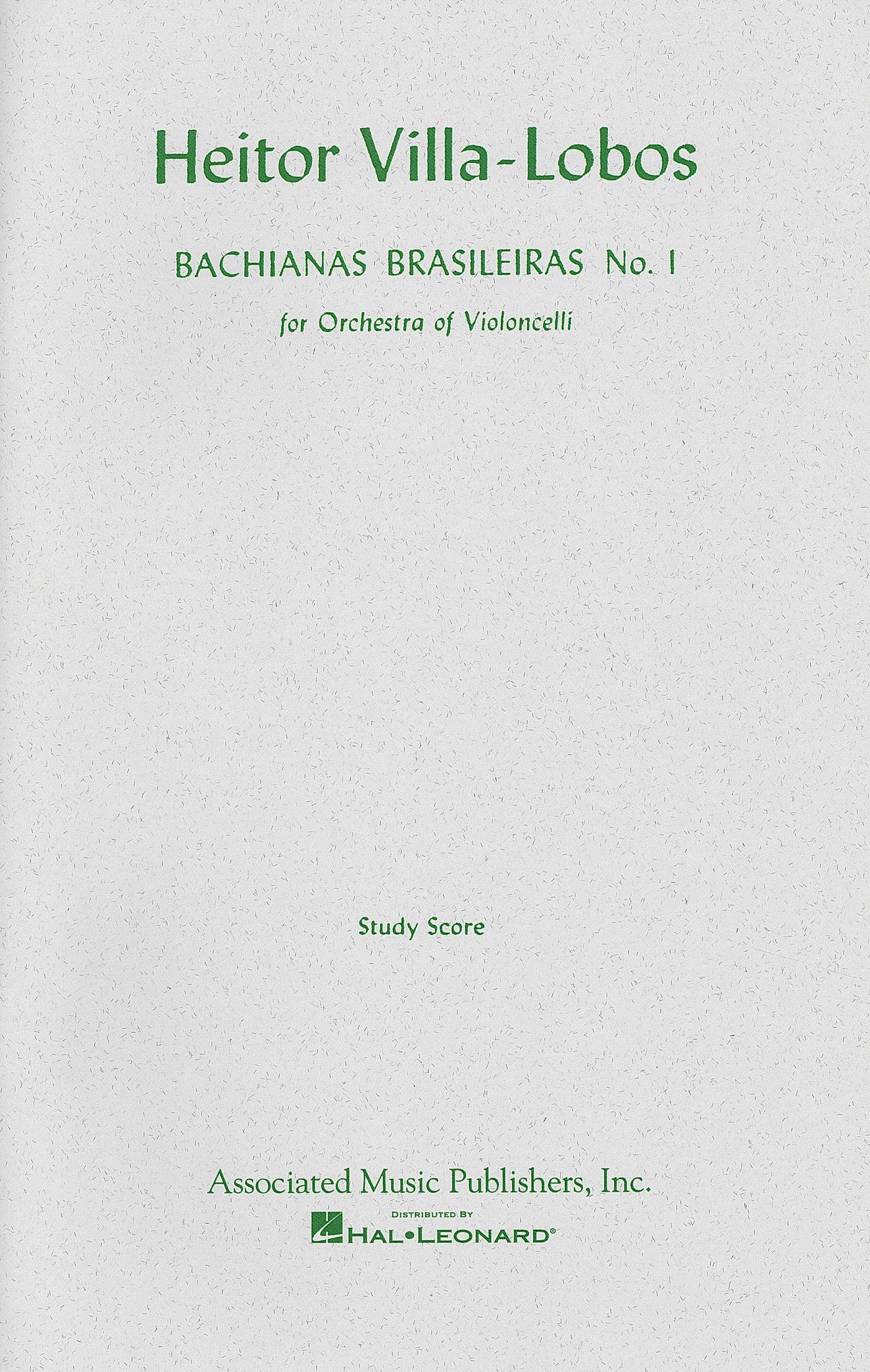 ブラジル風バッハ 第1番（スタディスコア）／Bachianas Brasileiras No. 1 (Orch. Study Score)