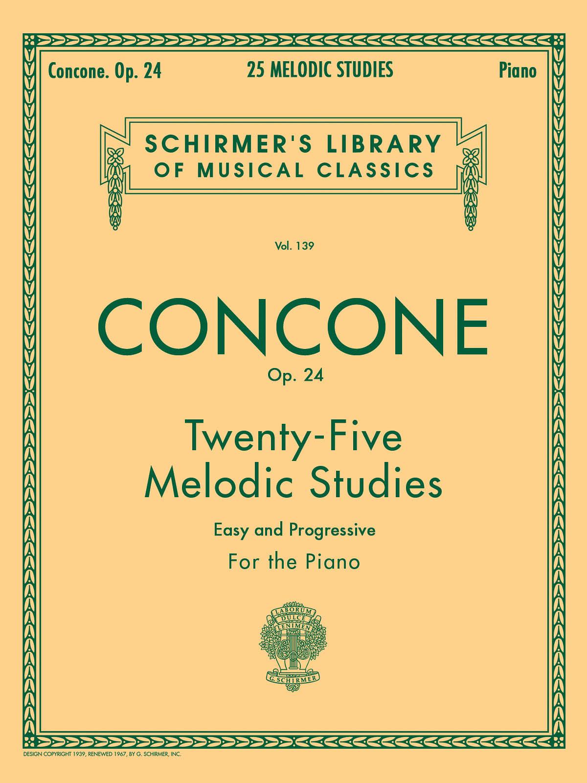 25 Melodic Studies, Op. 24 (Schirmer Library of Classics Volume 139 Piano Solo)