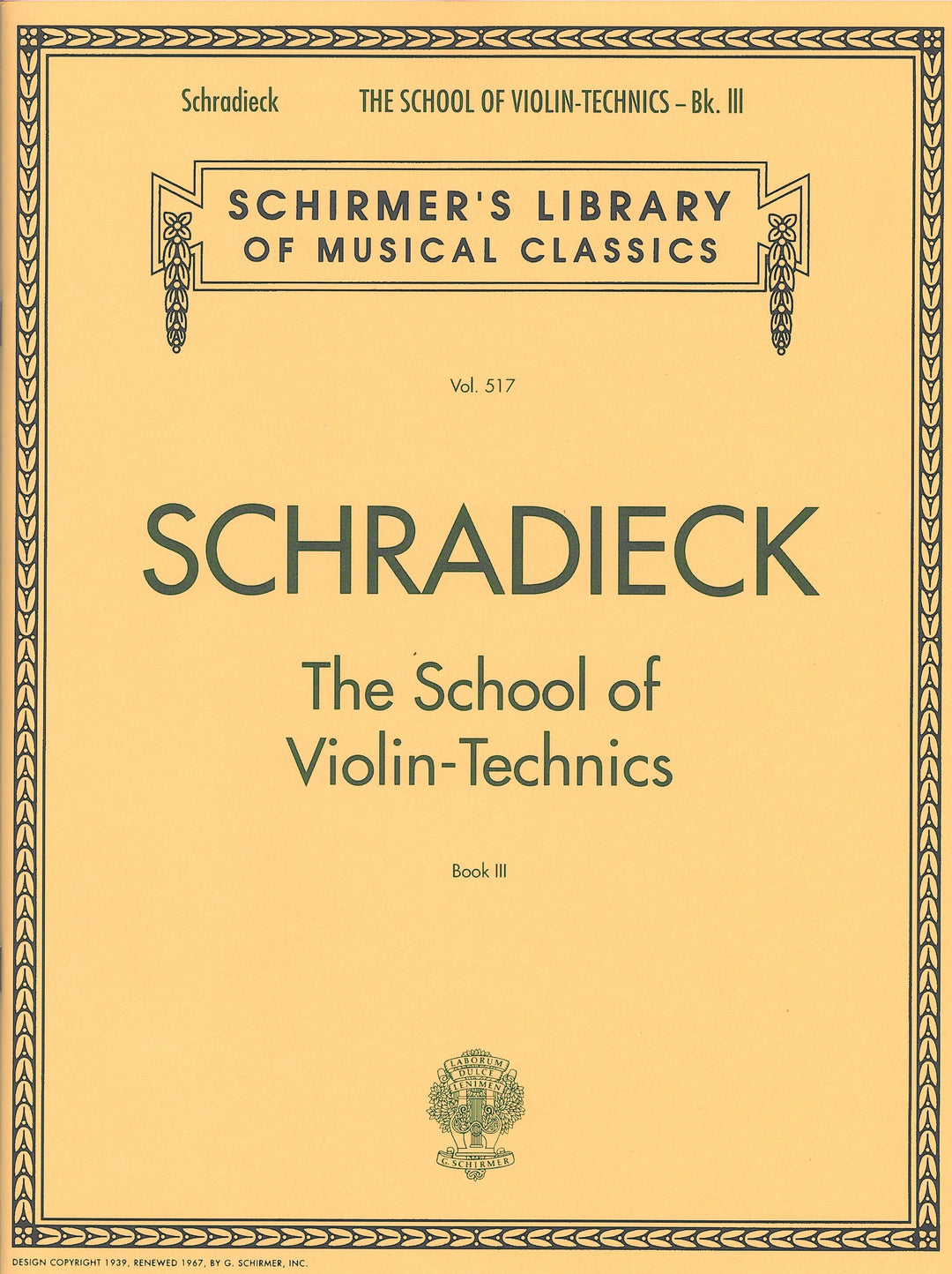 ヴァイオリン技法の教程 第3巻（ヴァイオリン）／The School of Violin