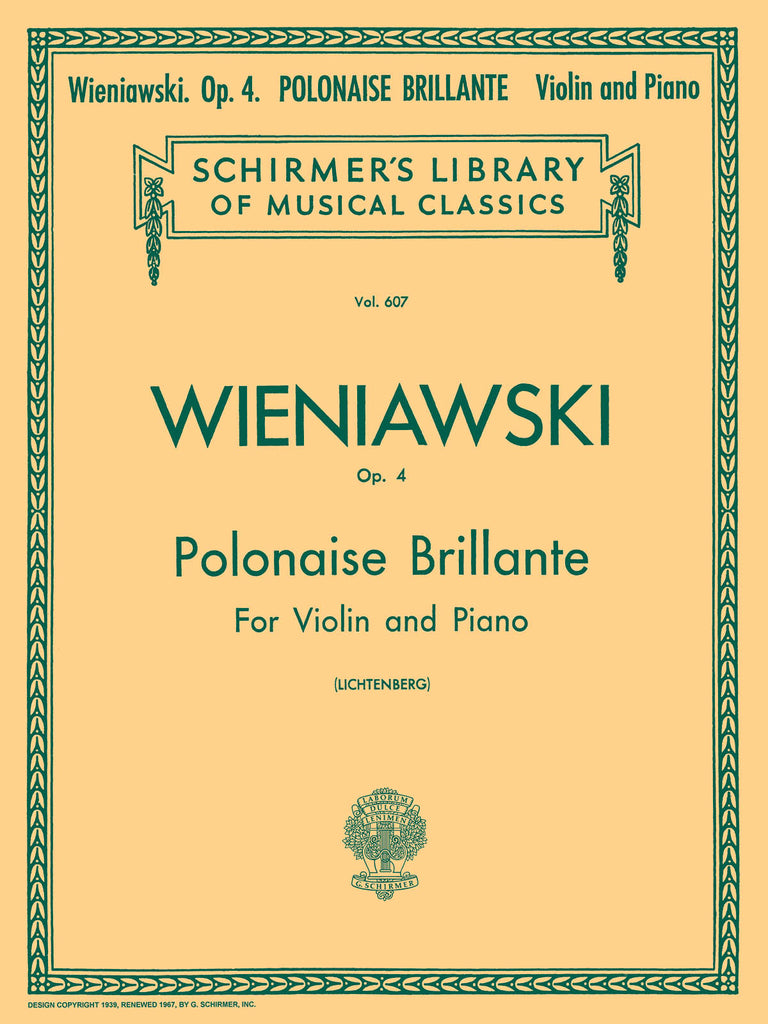 華麗なるポロネーズ 第1番 作品4（Violin.ソロ）／Polonaise Brillante