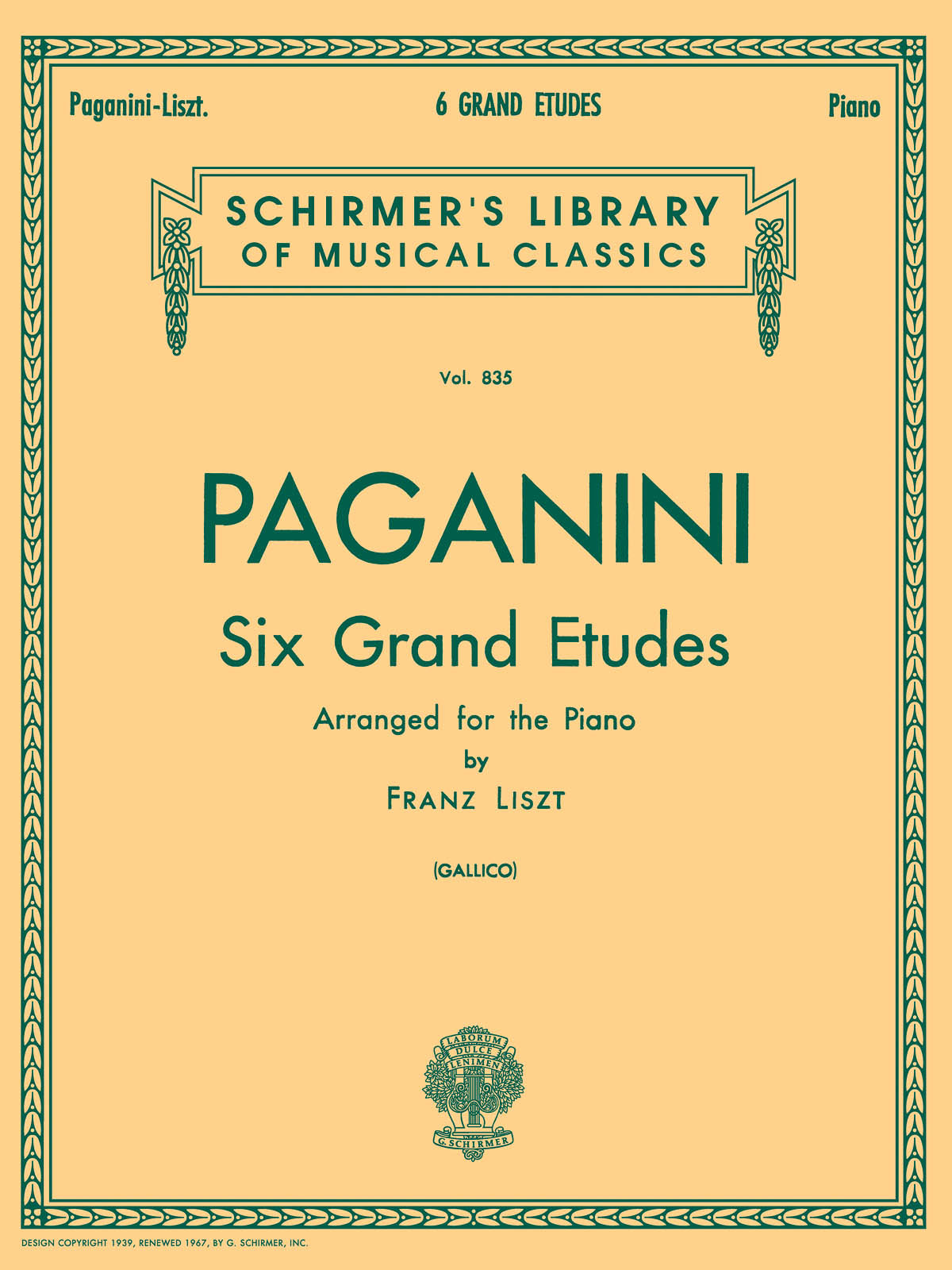 パガニーニによる大練習曲（ピアノソロ）／6 Grande Etudes after N. Paganini