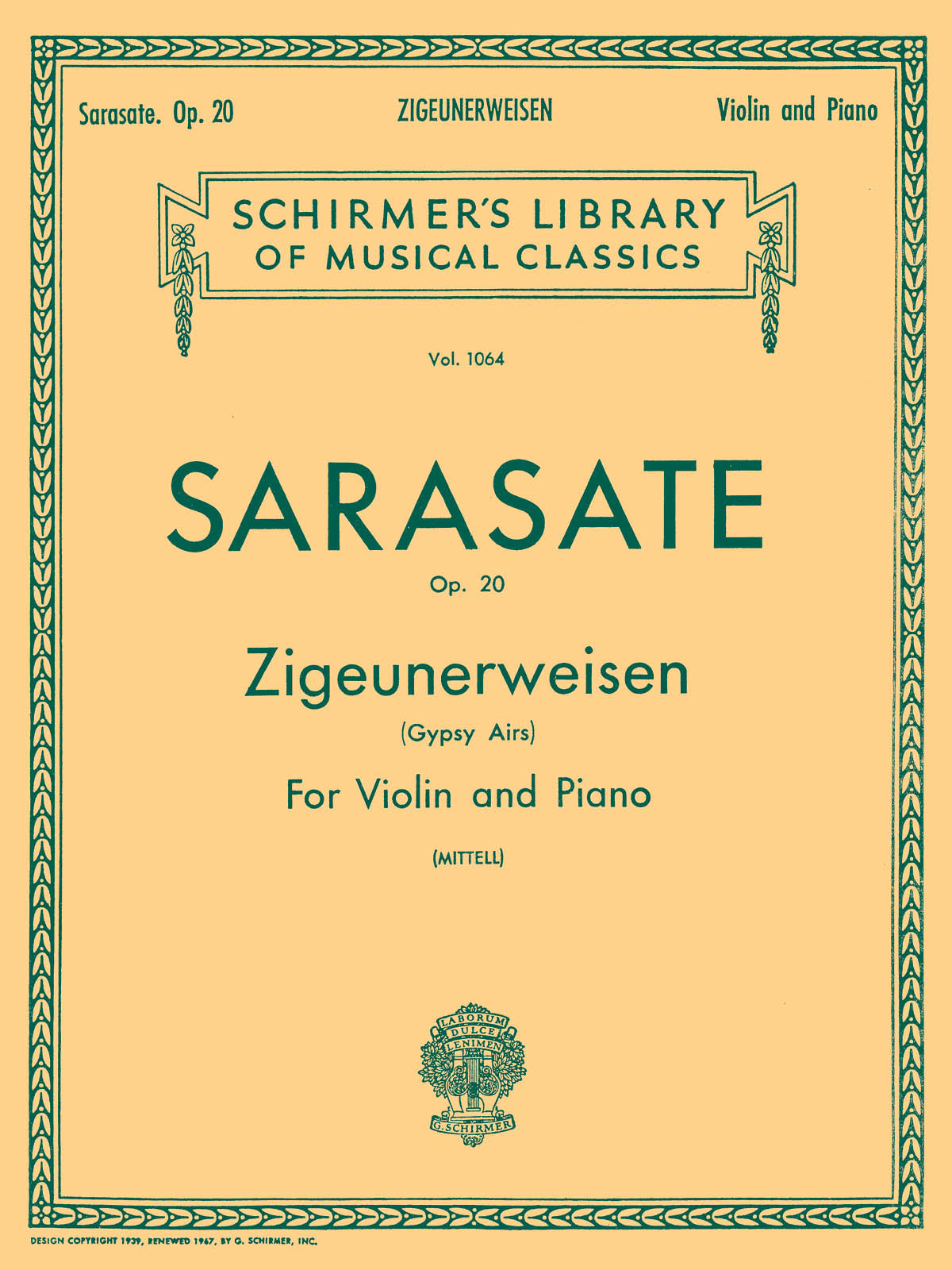 ツィゴイネルワイゼン Op.20（ヴァイオリンソロ）／Zigeunerweisen Op. 20