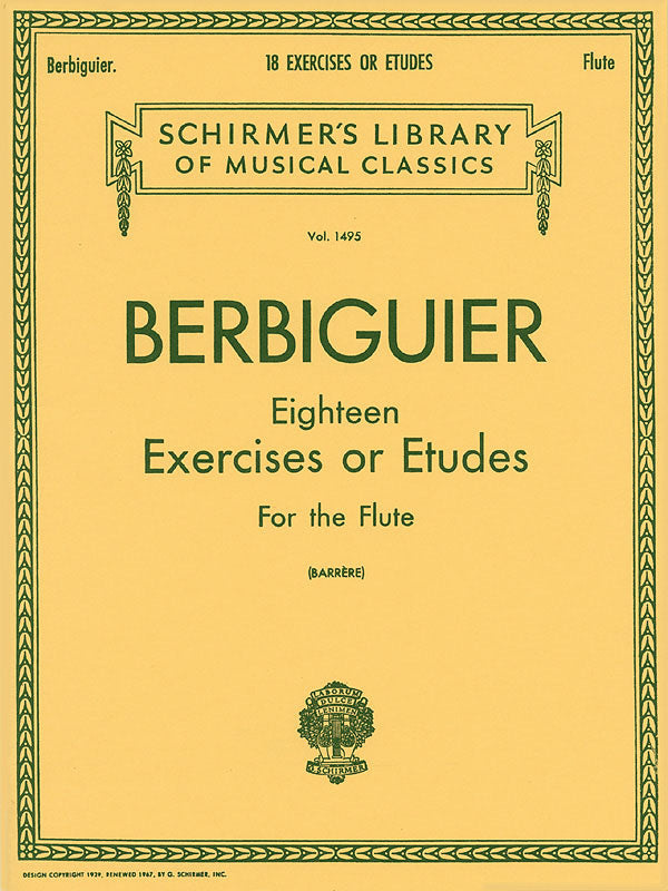 18の練習曲（フルート）／18 Exercises or Etudes