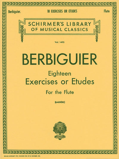 18の練習曲（フルート）／18 Exercises or Etudes