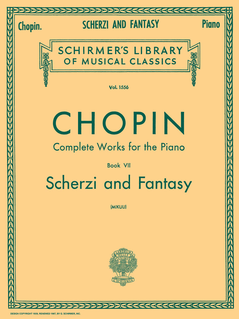 クラシックスコア15冊 Scherzi; Fantasy in F Minor (Schirmer Library of Classics Volume