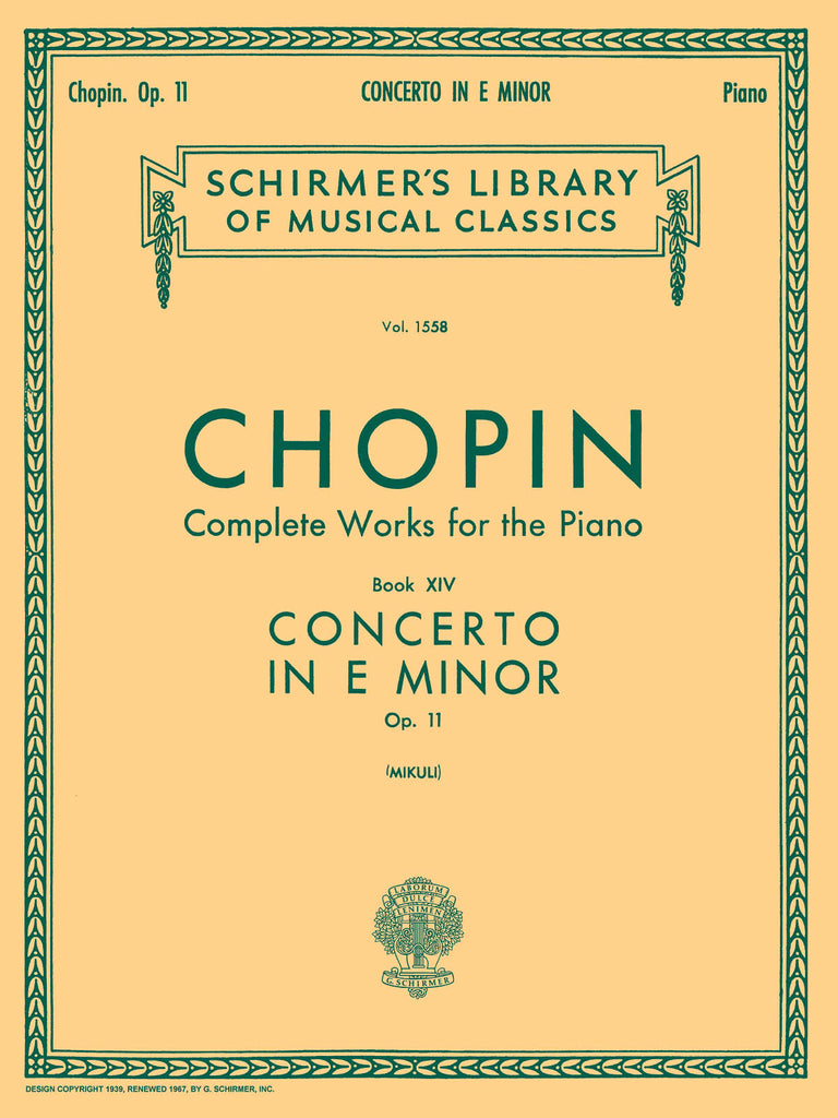 クラシック Idil Biret Chopin Edition 15CDs ピアノ協奏曲 第1番 ホ短調 Op.11（ピアノソロ）／Concerto No. 1 in E