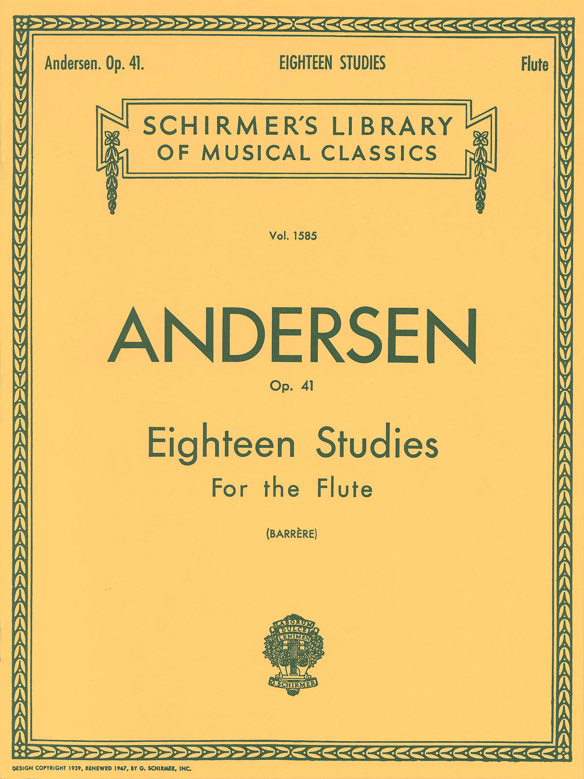 フルートのための18の練習曲 作品41（フルート）／18 Studies Op. 41