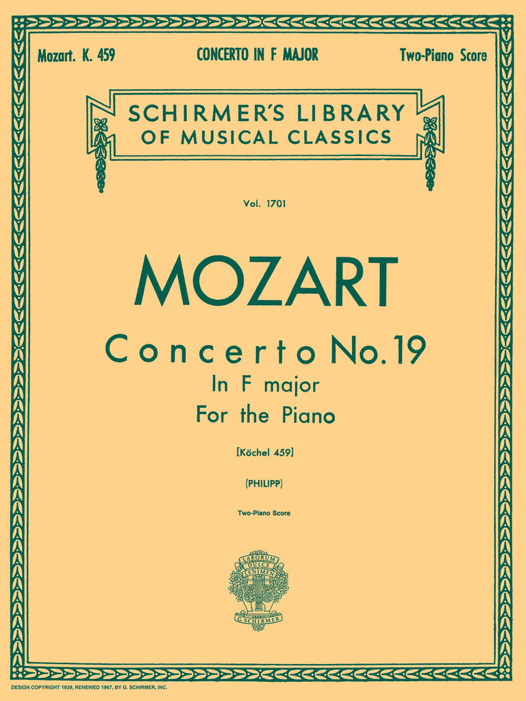 ピアノ協奏曲 第19番ヘ長調（2台4手）／Concerto No. 19 in F Major K