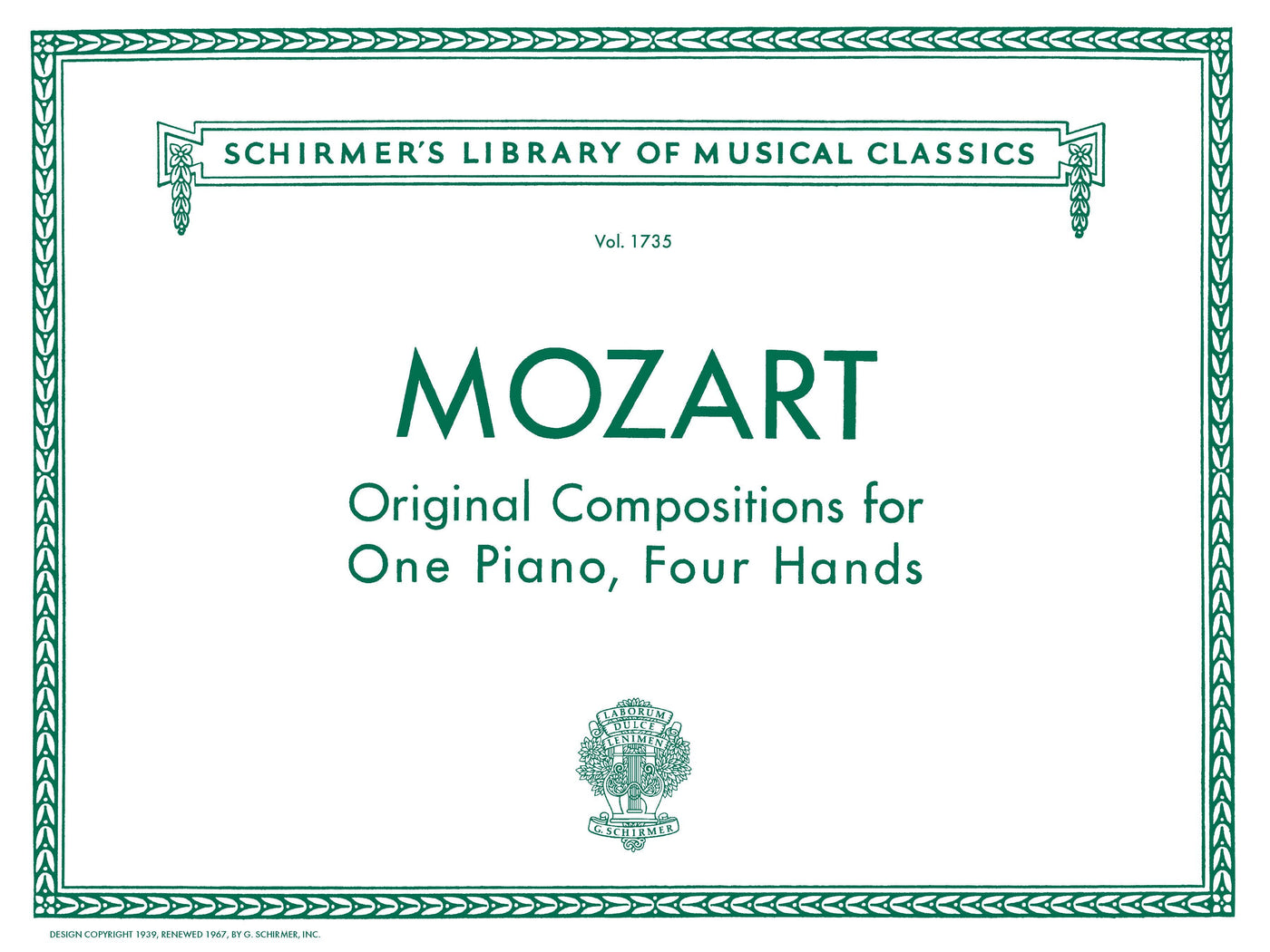Original Compositions for Piano, 4 Hands (Schirmer Library of