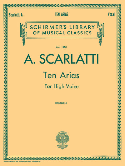 10 Arias (Schirmer Library of Classics Volume 1853 High Voice)