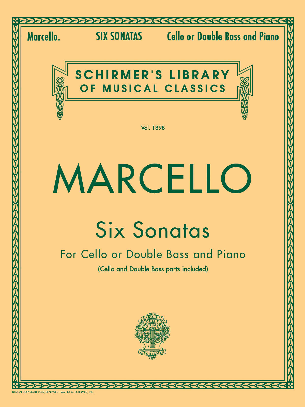 6つのソナタ（Cello or Double Bass & Piano）／Six Sonatas