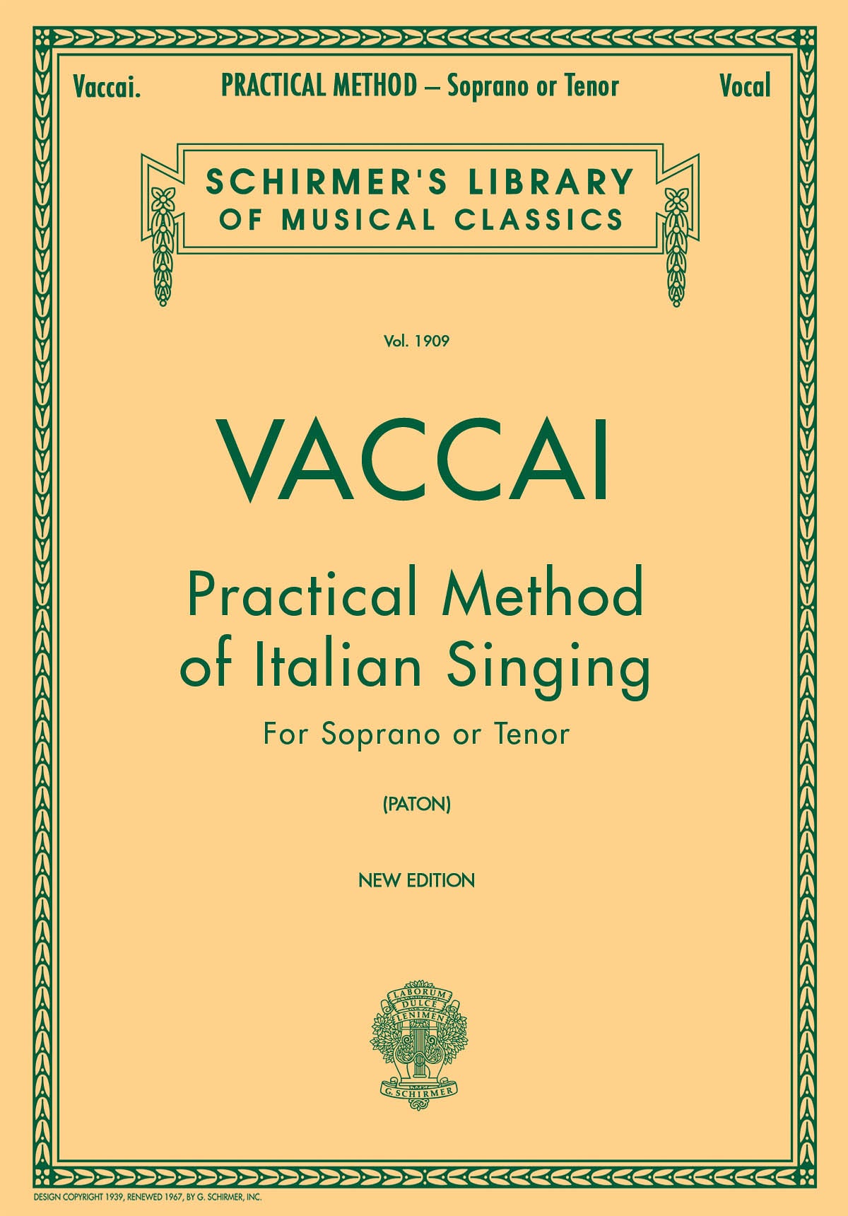 声楽教本（ソプラノ、テノール）／Practical Method of Italian Singing (Soprano or Te