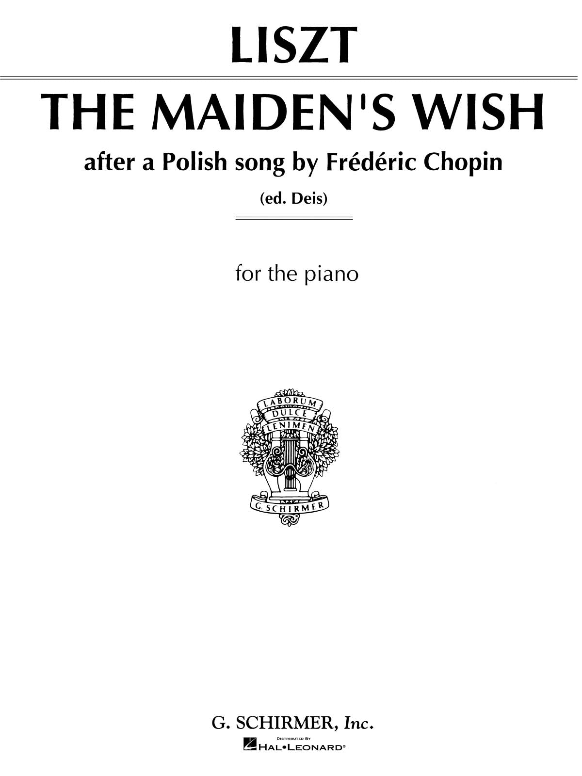 乙女の願い（ピアノソロ）／Maiden's Wish