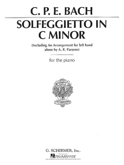 ソルフェージェット ハ短調（左手だけのアレンジを含む）（ピアノソロ）／Solfeggietto in C Minor (Piano Solo)