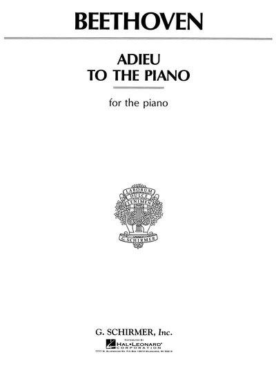 さらばピアノよ （ピアノソロ）／Adieu to the Piano