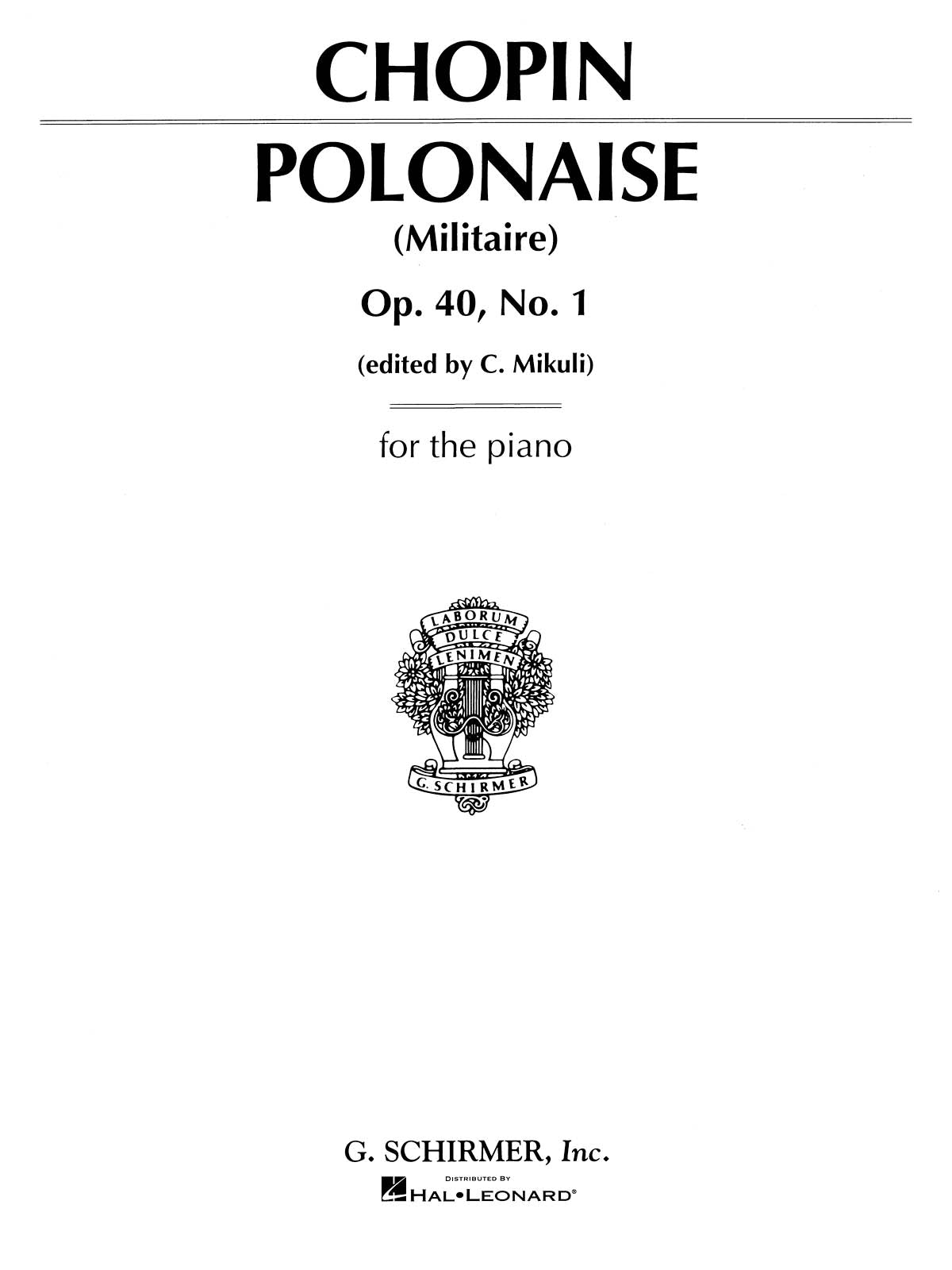 軍隊ポロネーズ （ピアノソロ）／Polonaise, Op. 40, No. 1 in A Major