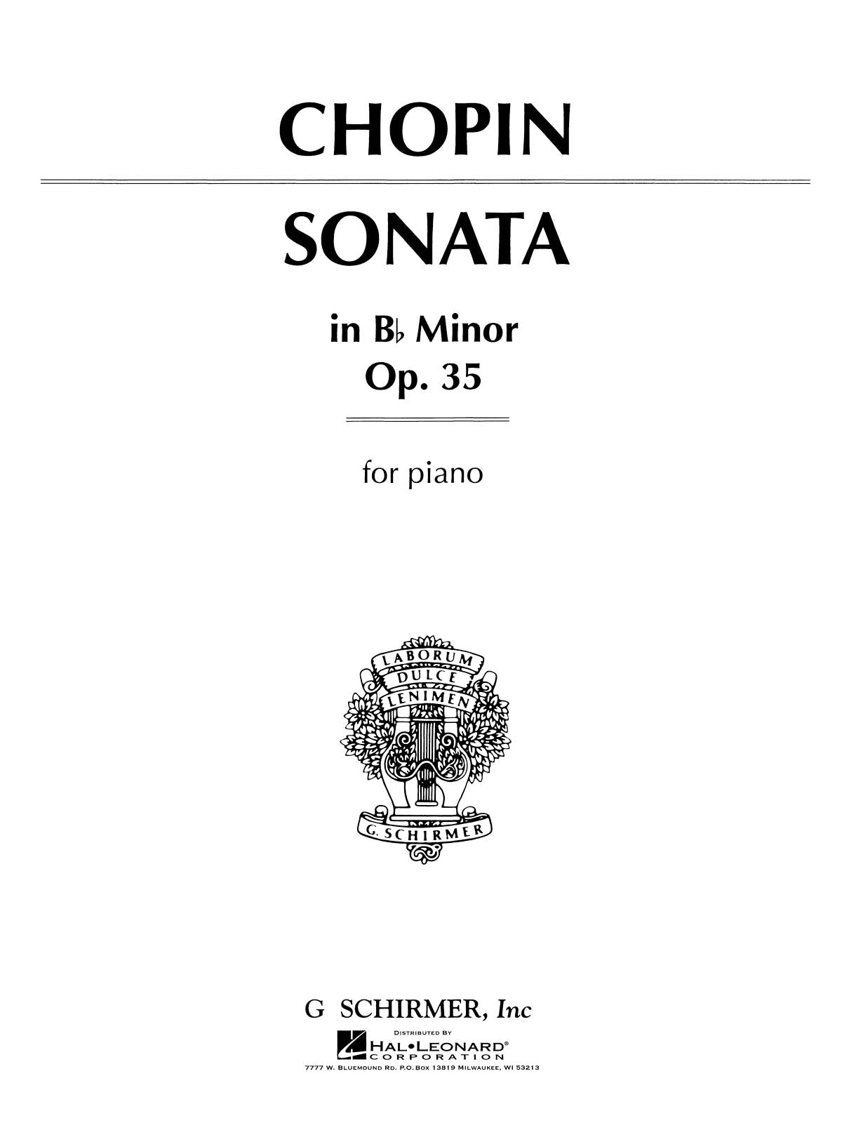 葬送（ピアノ・ソナタ 第2番 変ロ短調 Op.35）（ピアノソロ）／Sonata in Bb Minor Op. 35 No. 2