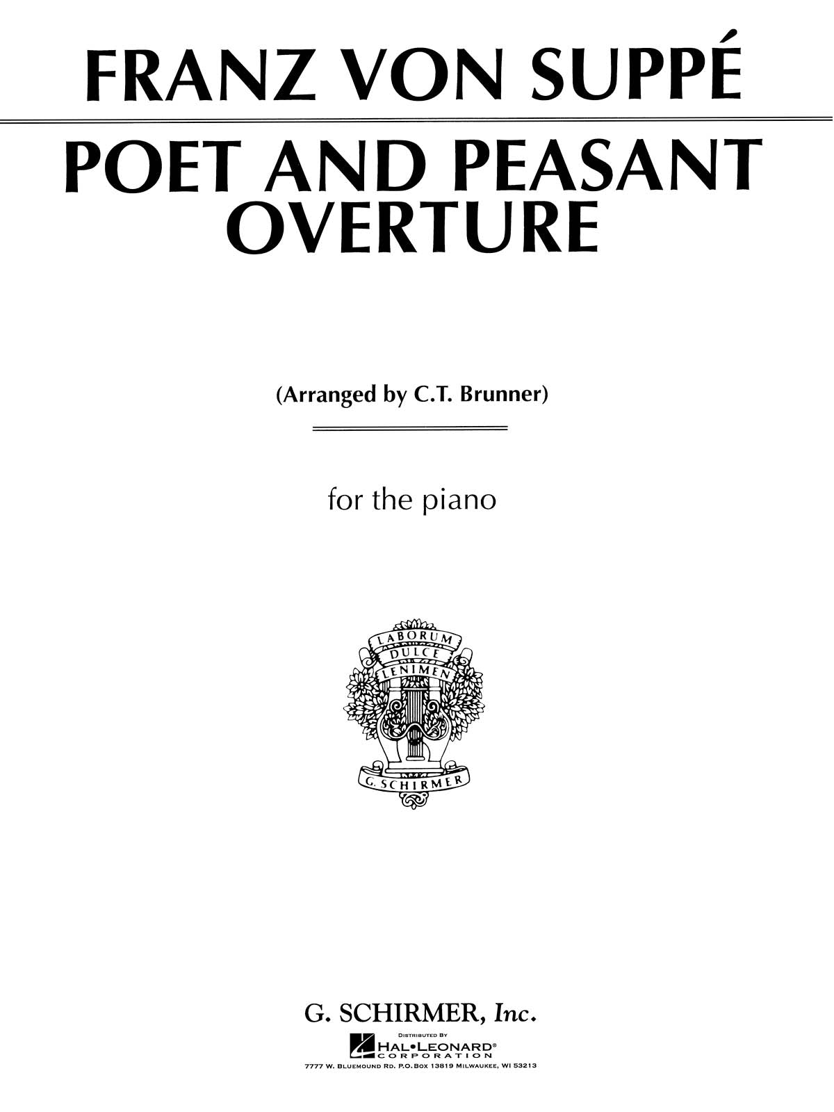 詩人と農夫（ピアノソロ）／Poet & Peasant Overture