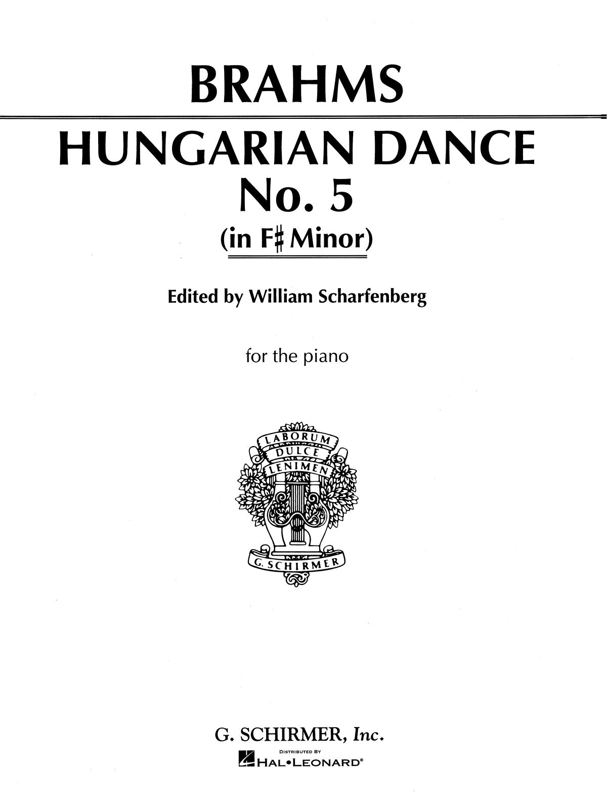 ハンガリー舞曲第５番／Hungarian Dance No. 5