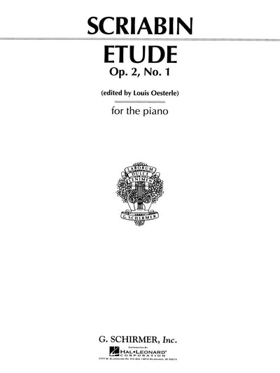 3つの小品 第1曲 練習曲嬰 ハ短調 Op.2 No. 1（ピアノソロ）／Etude in C Minor Op. 2 No. 1