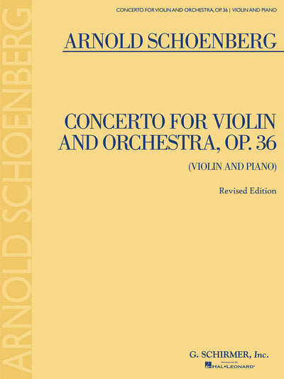 ヴァイオリン協奏曲 Op.36（ヴァイオリンソロ）／Violin Concerto Op. 36 (Schoenberg)