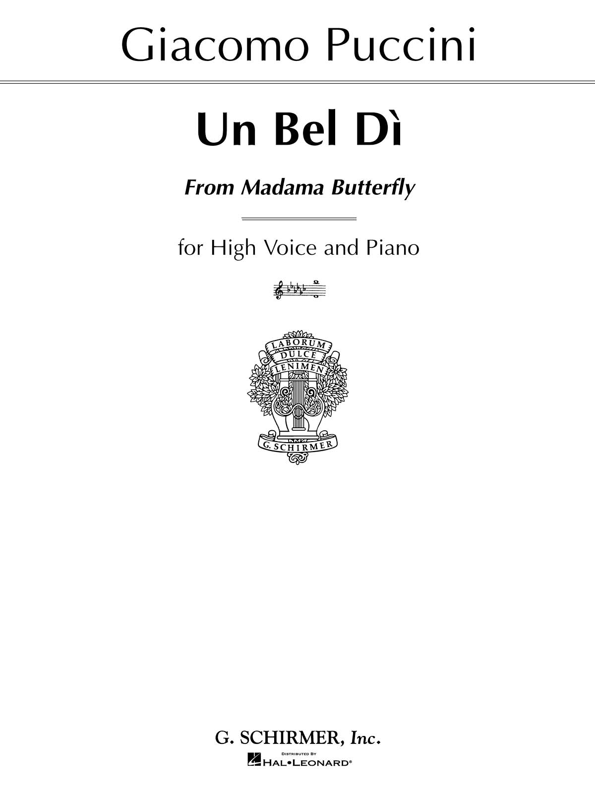 ある晴れた日に（高声用）／Un bel di vedremo (from Madama Butterfly)