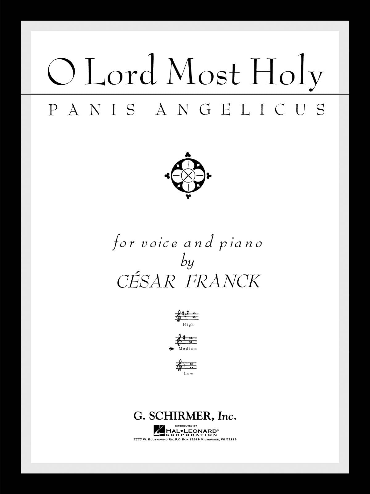 天使の糧（中声用）／Panis Angelicus (O Lord Most Holy) - Medium Voice