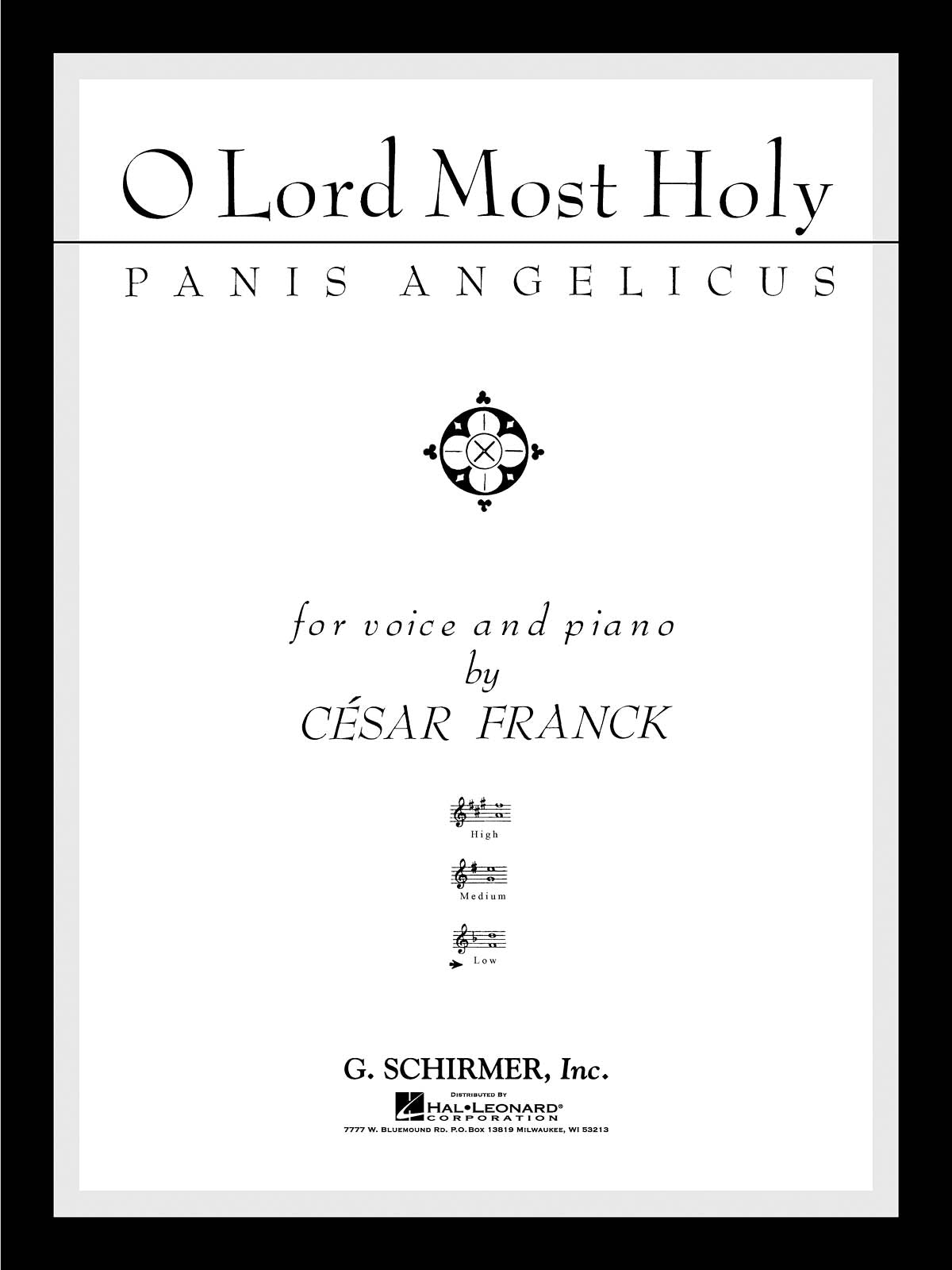 天使の糧（低声用）／Panis Angelicus (O Lord Most Holy) - Low Voice