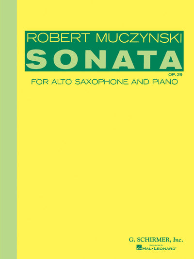 アルトサクソフォン・ソナタ Op.29（アルトサックスソロ）／Sonata Op. 29 (Alto Saxophone & Piano)