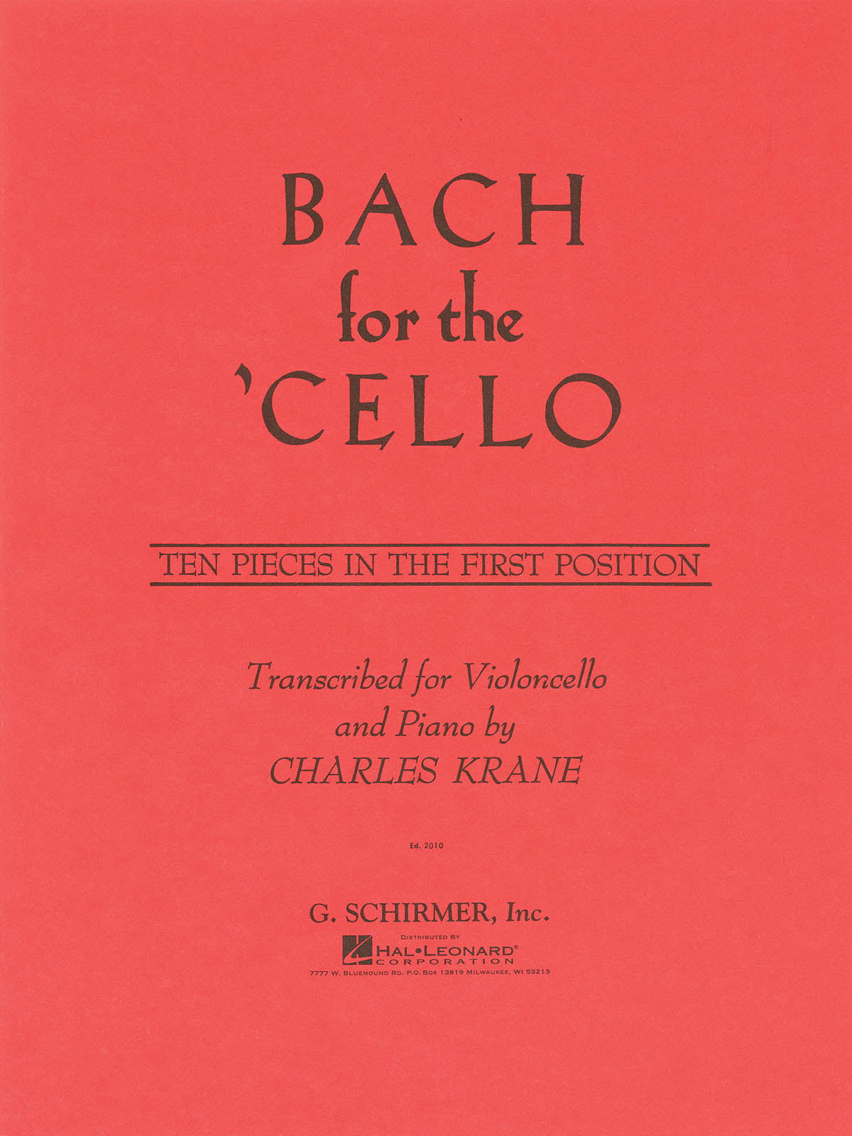 第1ポジションで弾ける10の小品（チェロソロ）／Bach for the Cello (Cello & Piano)