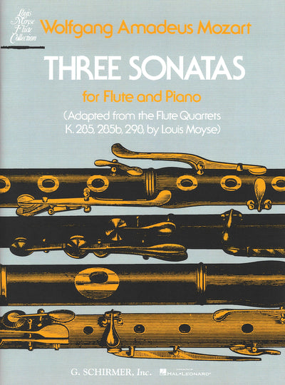 3つのソナタ KV.285/KV285b/KV298（フルートソロ）／Three Sonatas (Flute & Piano)