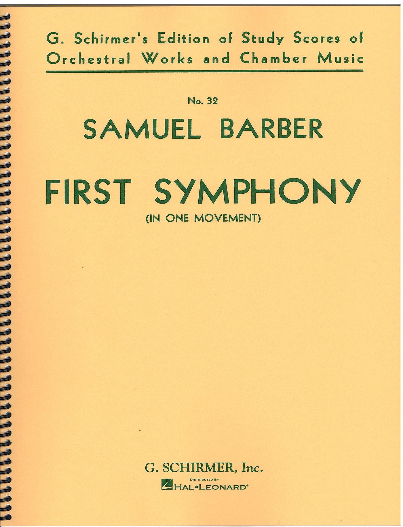 交響曲 第1番 第1楽章（スタディスコア）／Symphony No. 1 Op. 9 - One Movement (Orch. Study Score)